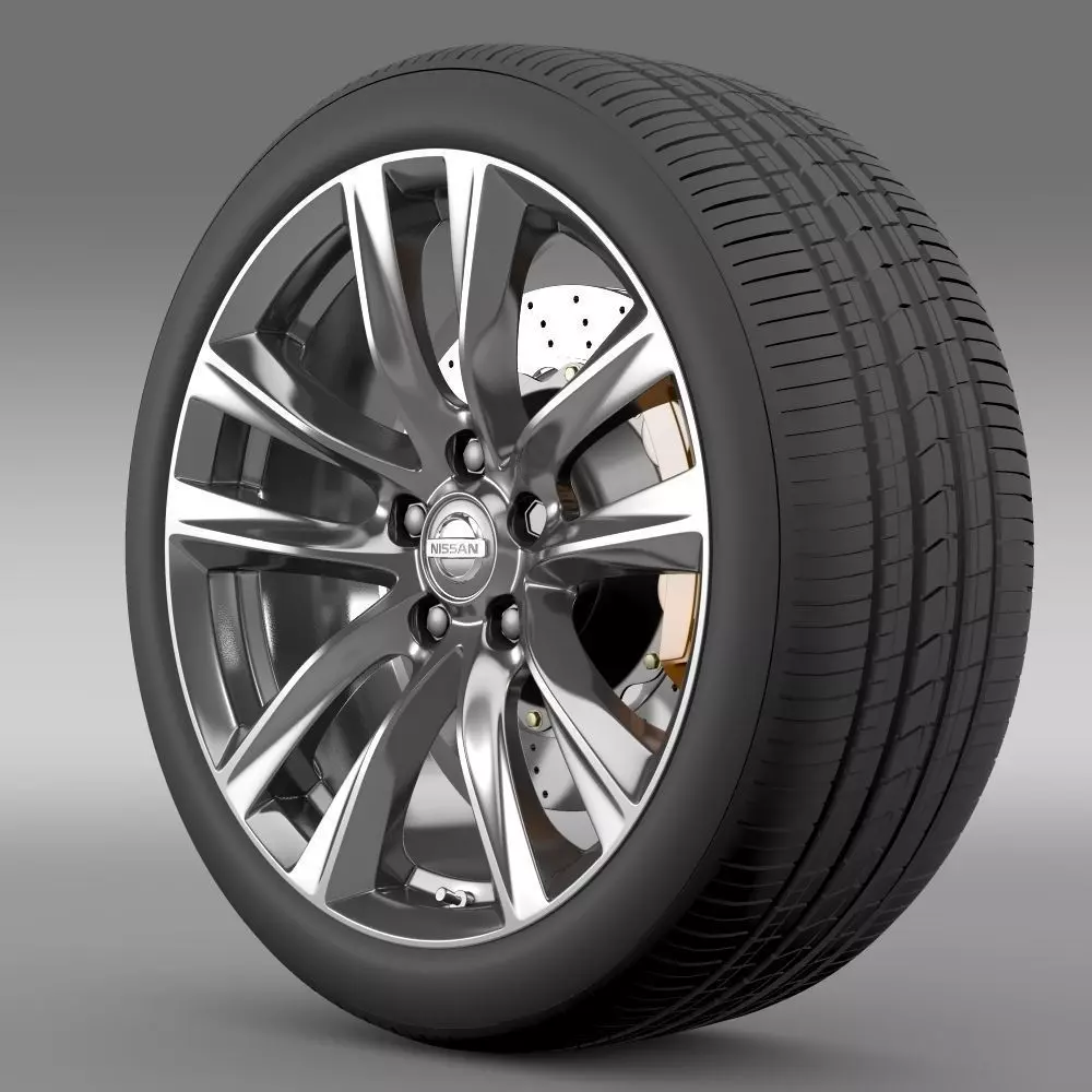 Nissan Fuga Hybrid wheel 2015 3D model