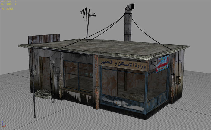 FREE Arab City Building - Building A Free low-poly 3D model_1