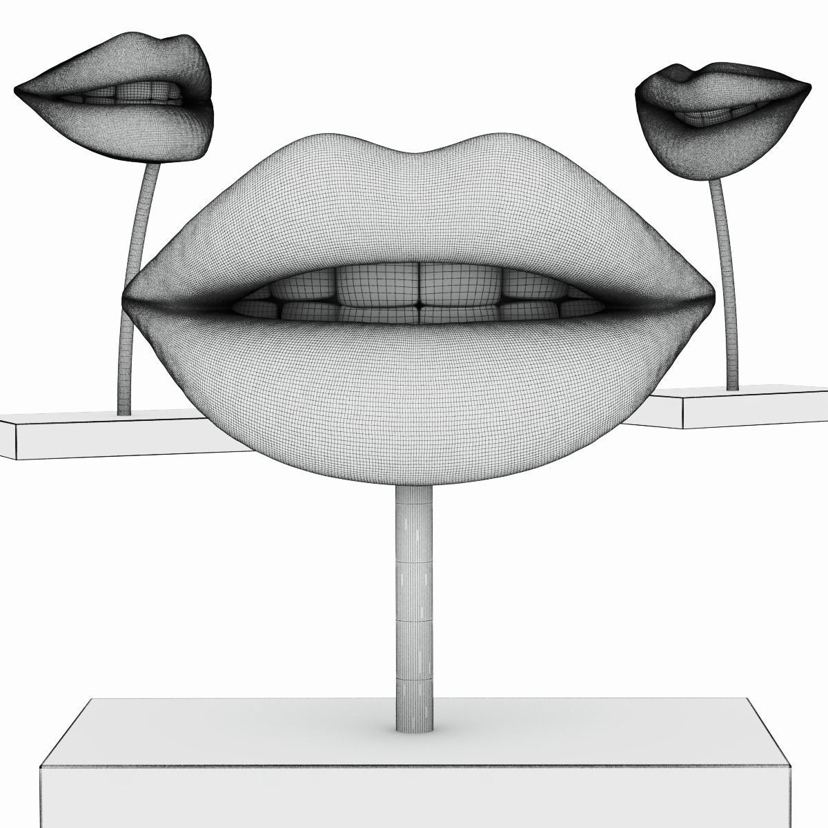 Figurine Lips red 3D model_6