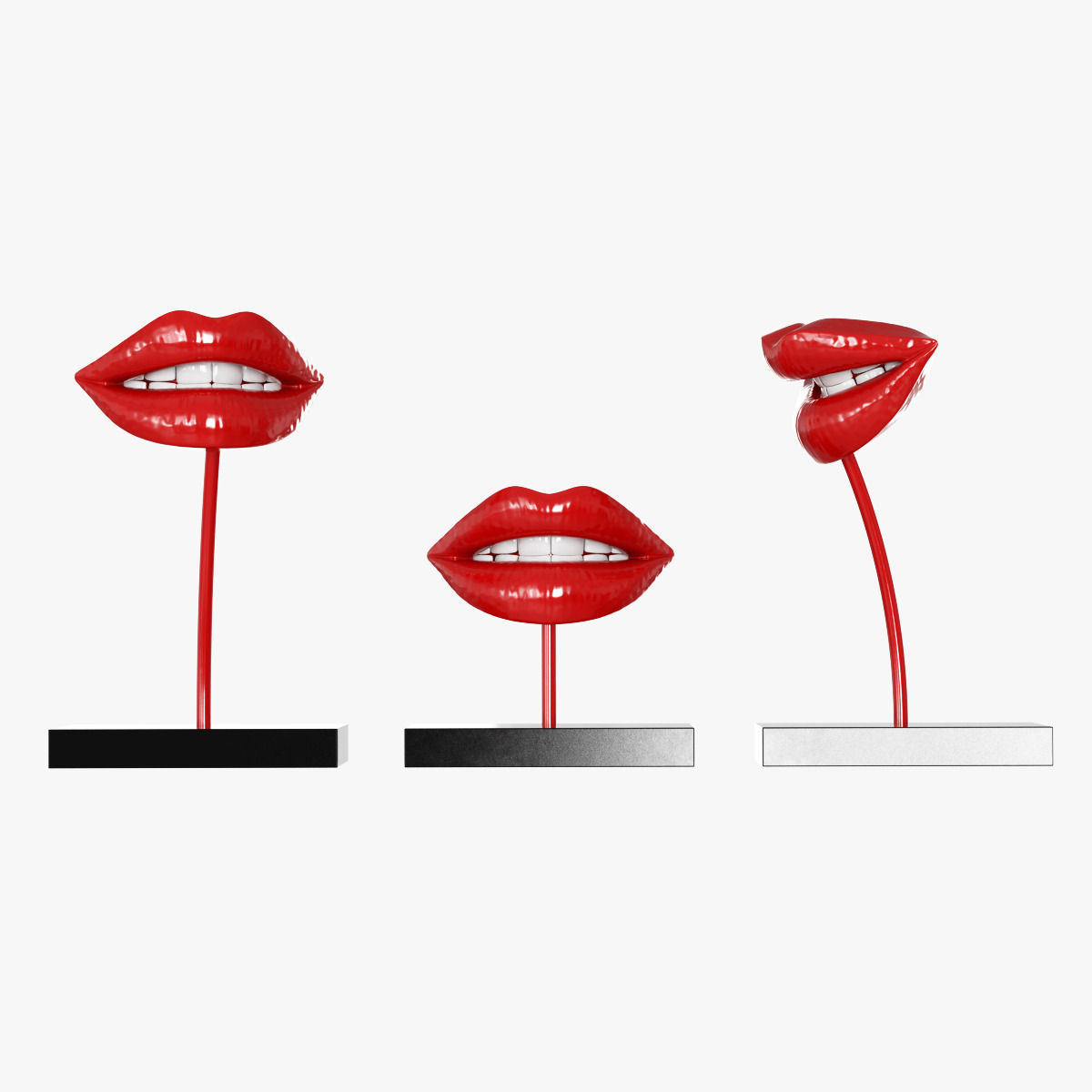 Figurine Lips red 3D model_2