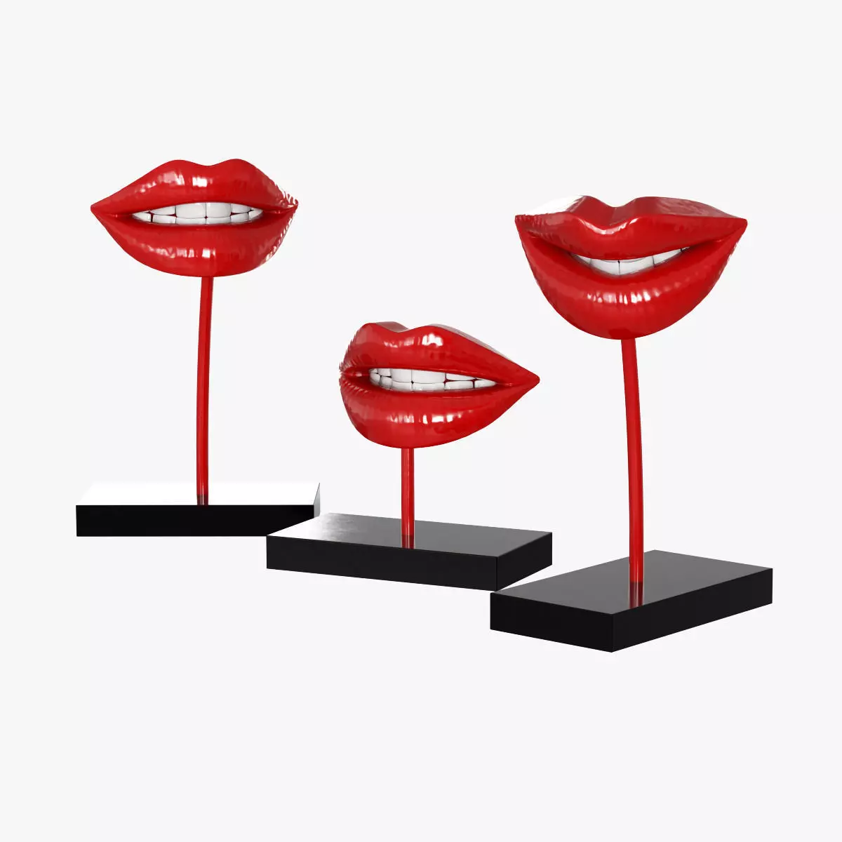 Figurine Lips red 3D model_0