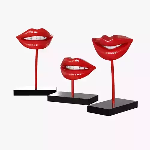 Figurine Lips red 3D model