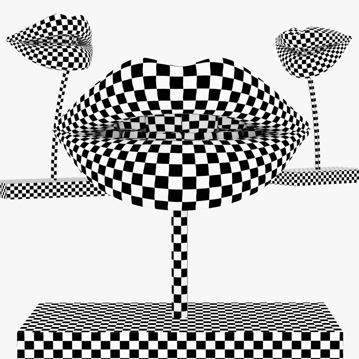 Figurine Lips red 3D model_5