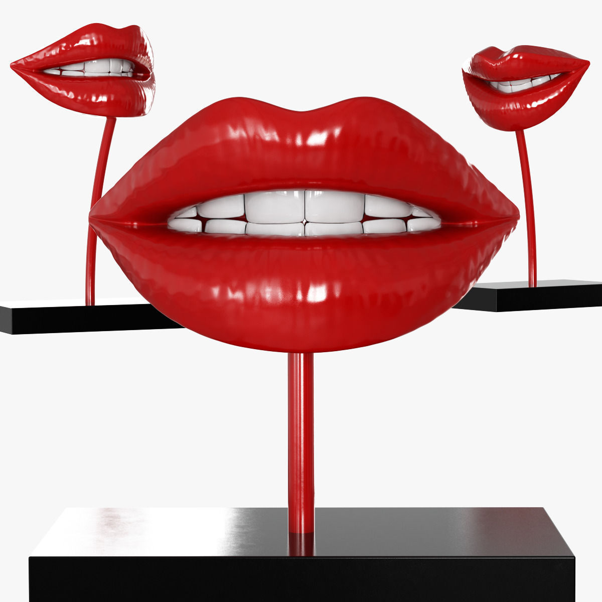 Figurine Lips red 3D model_3