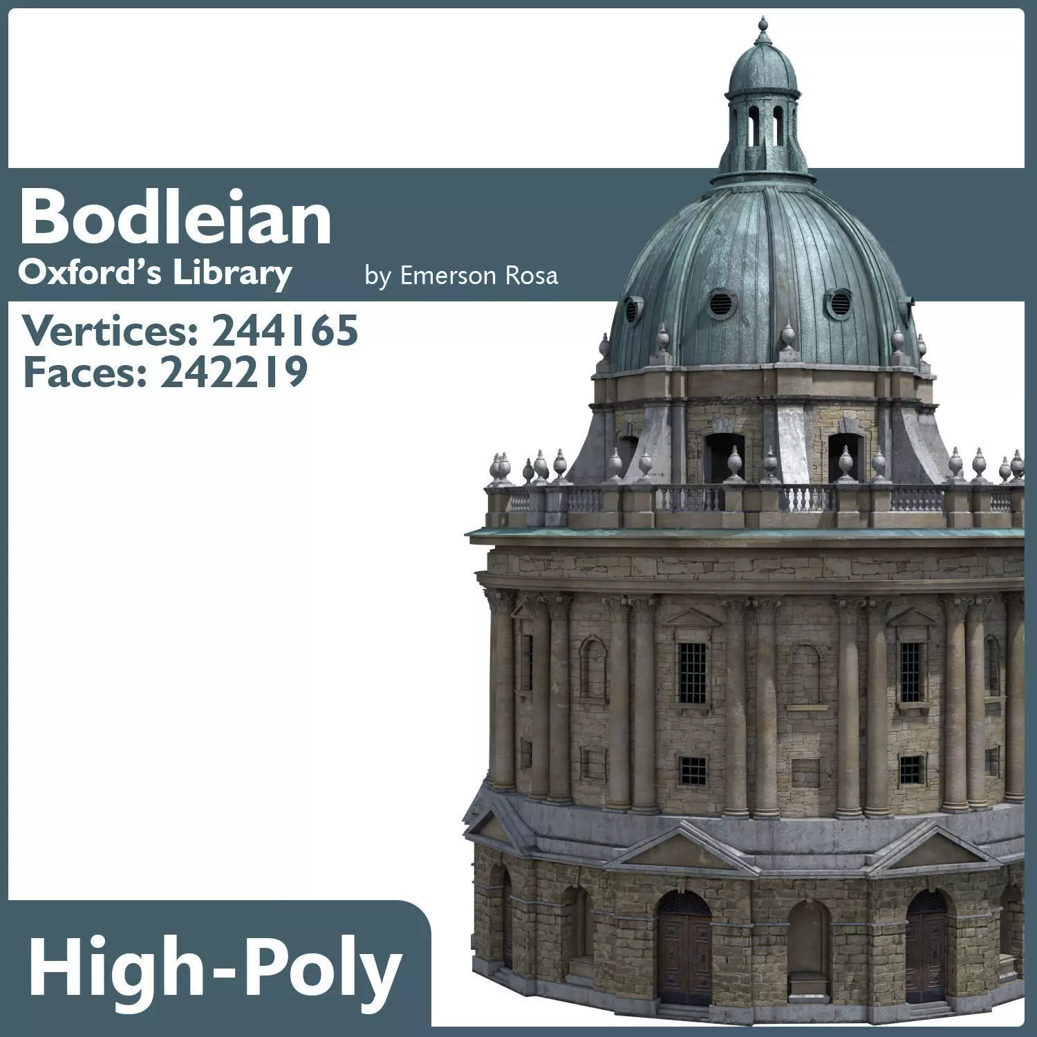Bodleian oxford university building 3D model