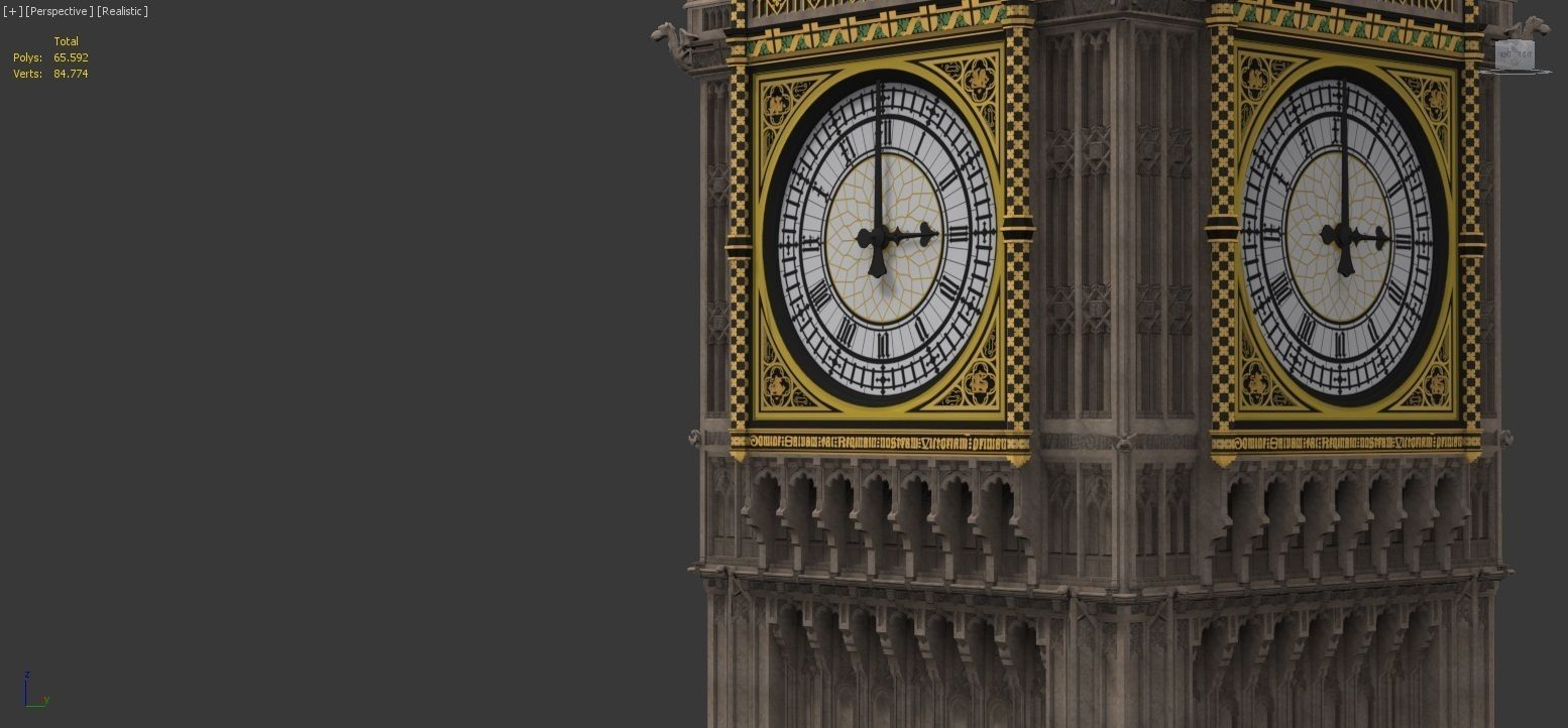Big Ben Low-Poly Low-poly 3D model_3