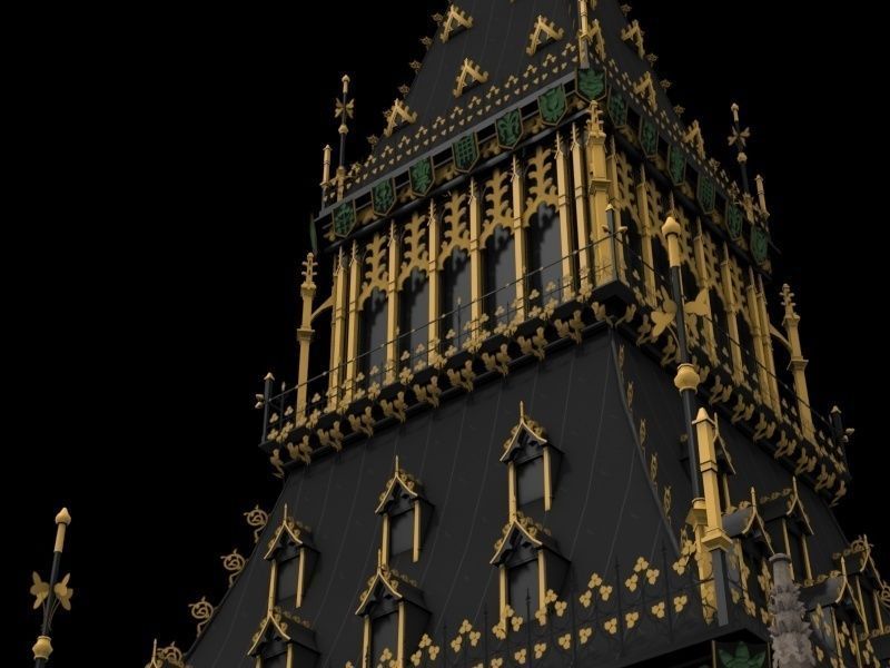 Big Ben Low-Poly Low-poly 3D model_4