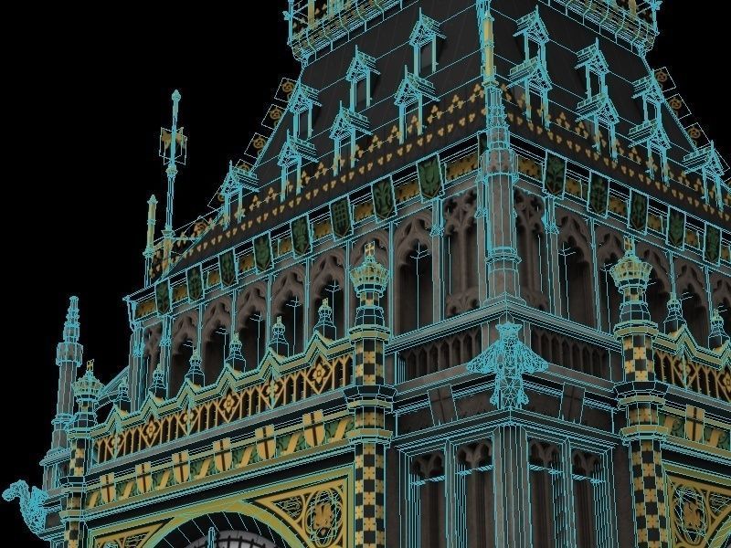 Big Ben Low-Poly Low-poly 3D model_5