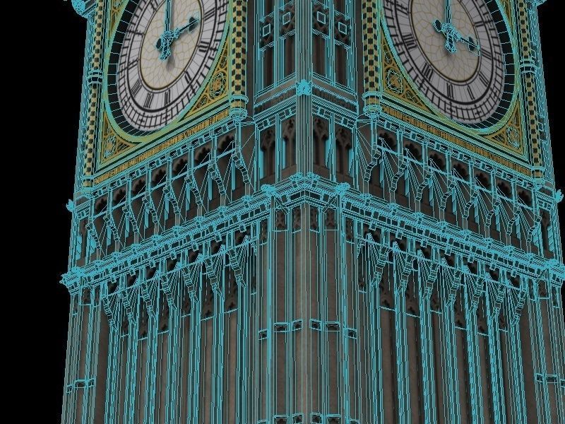 Big Ben Low-Poly Low-poly 3D model_7