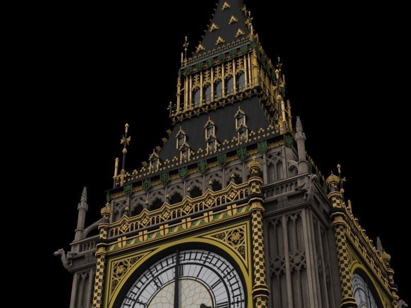 Big Ben Low-Poly Low-poly 3D model_1
