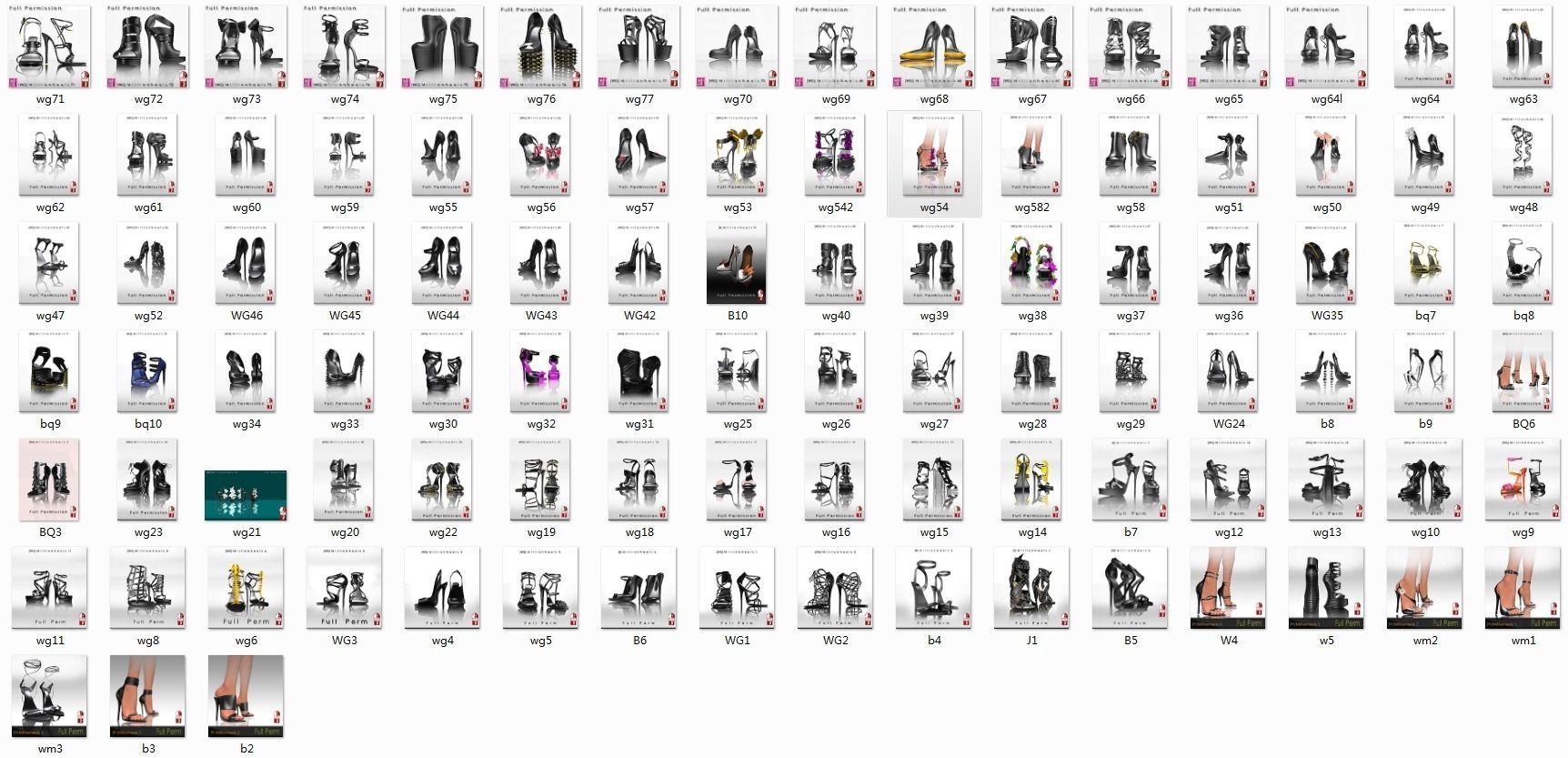 Fat pack of high heel models 3D model_1