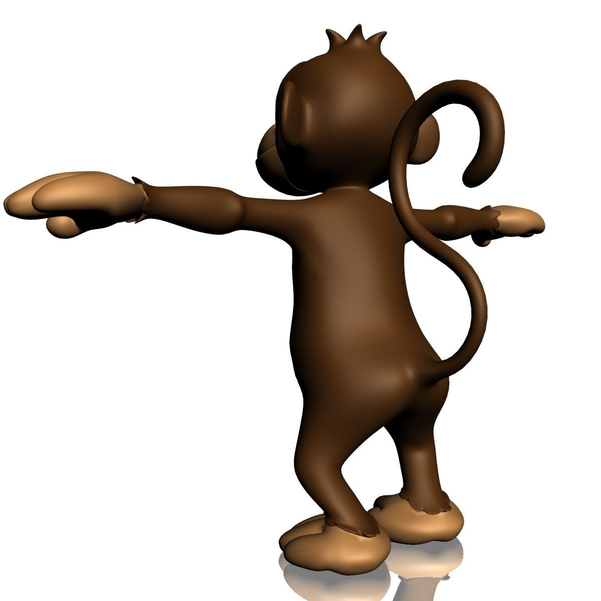 Cartoon monkey RIGGED Low-poly 3D model_9