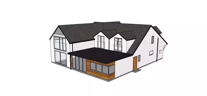 Contemporary rendered detached house