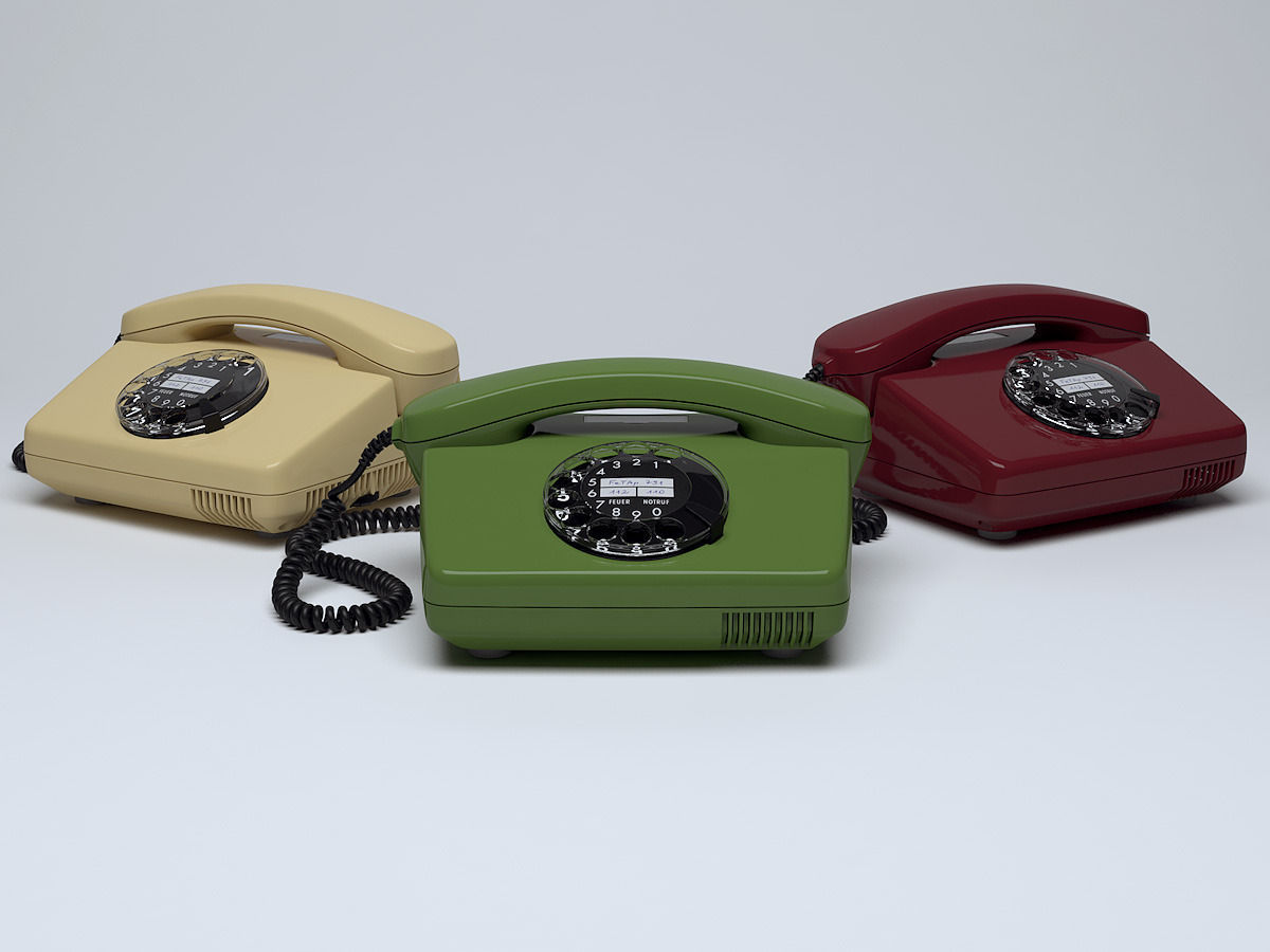 Rotary Telephone FeTAp 791 3D model_1