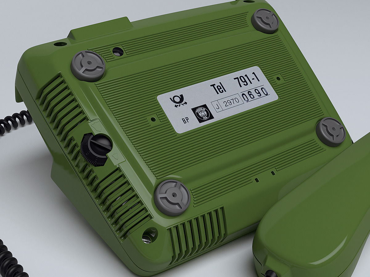 Rotary Telephone FeTAp 791 3D model_3