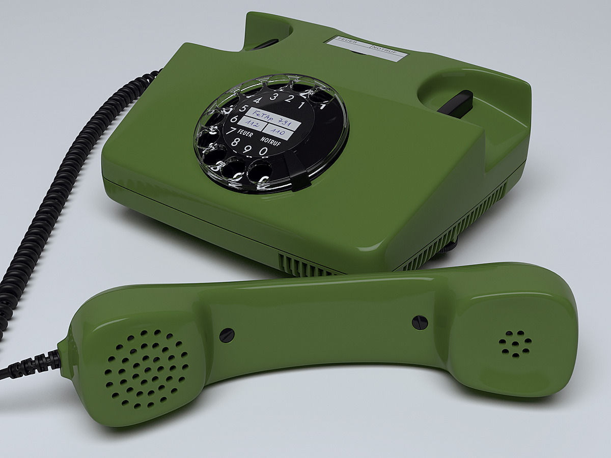 Rotary Telephone FeTAp 791 3D model_2