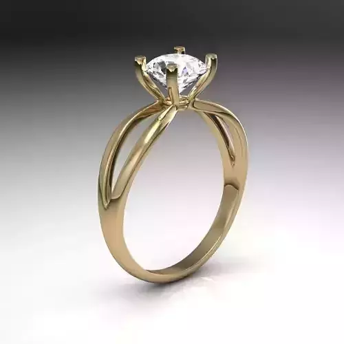 R solitaire engagement ring gold