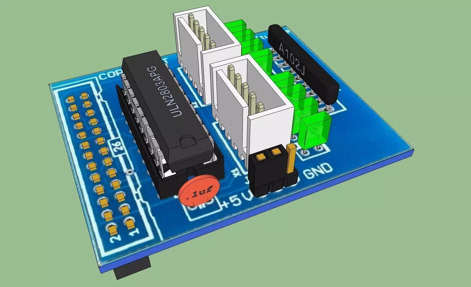 Stepper motor Control board Free 3D model_0
