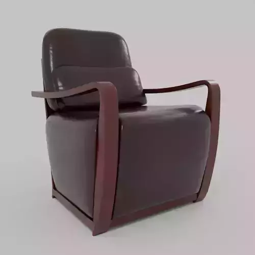 Leather PVC Accent Chair Low-poly 3D model