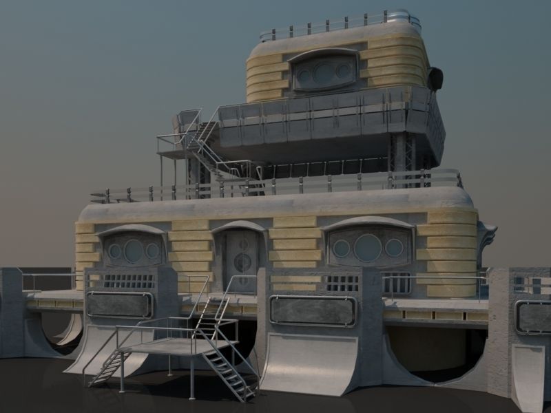 Sci-fi Building 1502 3D model