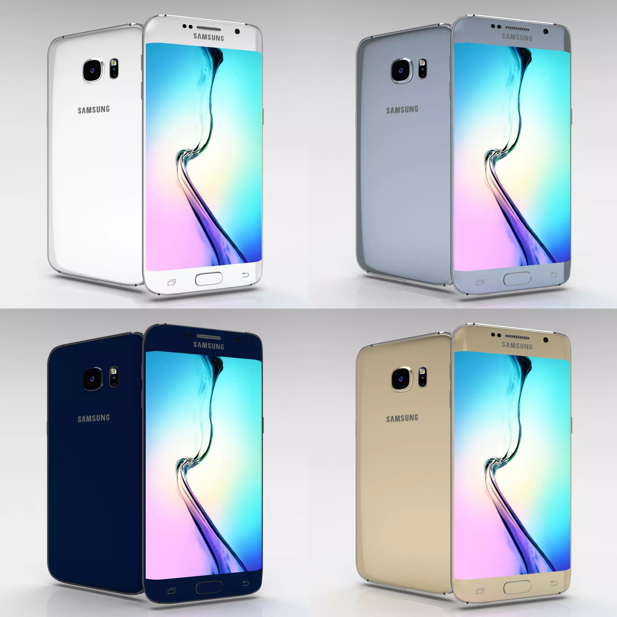 Samsung Galaxy S6 Edge Plus All Color Pack 3D model_0
