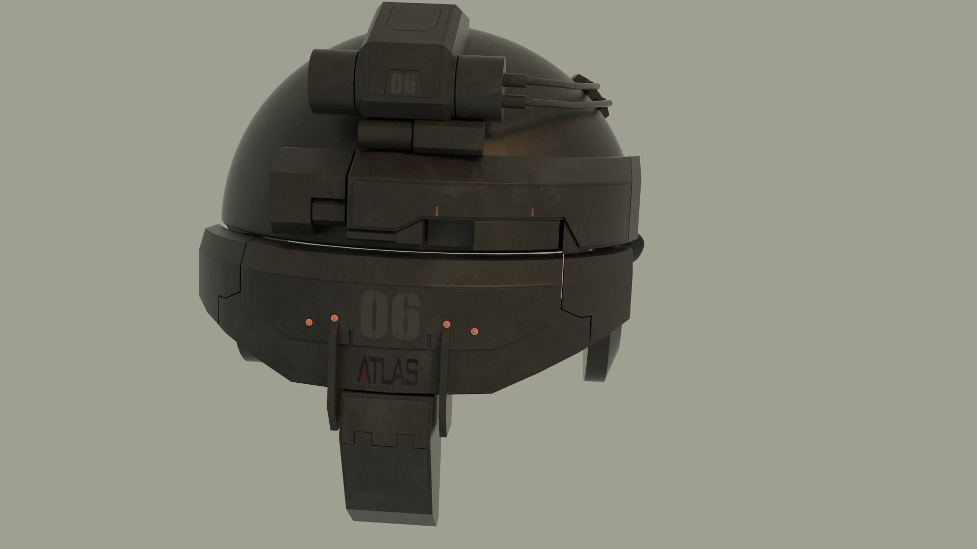 Advanced warfare helmet 3D model_1