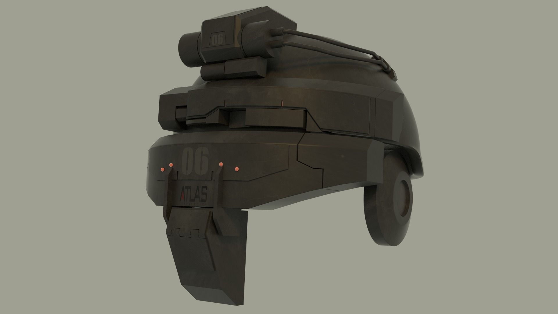 Advanced warfare helmet 3D model_0