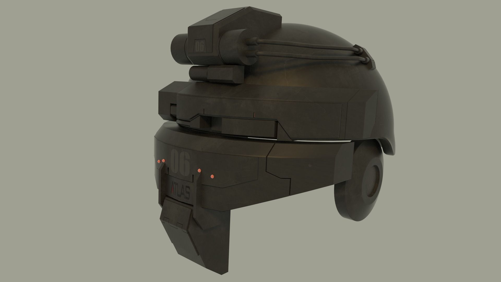 Advanced warfare helmet 3D model_2
