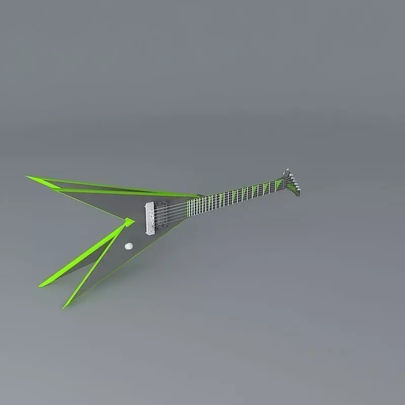Jackson concept Quad V guitar Free 3D model