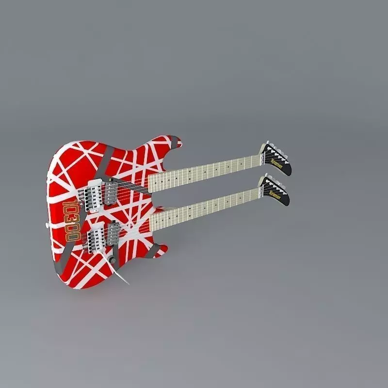 Kramer Eddie Van Halen Double neck guitar Free 3D model