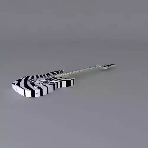 Zebra striped guitar
