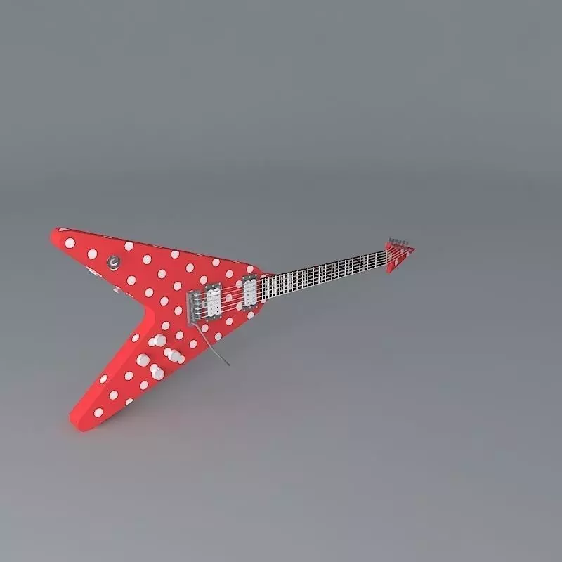 A Jackson Randy Rhoads V guitar Free 3D model