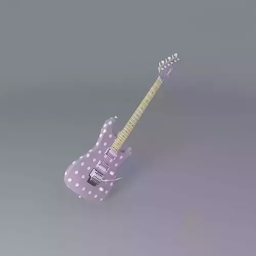 Sands Purple Dot Guitar Free 3D model