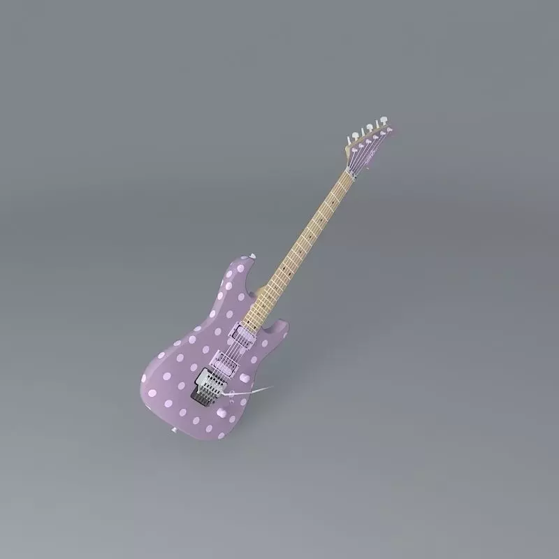 Sands Purple Dot Guitar Free 3D model