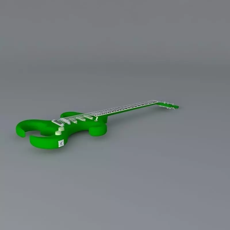 Gumby's guitar Free 3D model