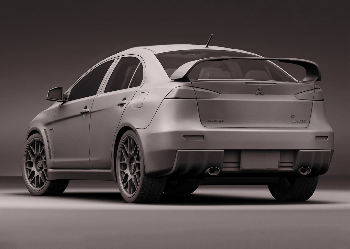 Mitsubishi Evolution X 3D model_1
