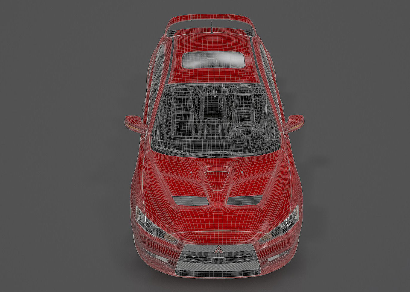 Mitsubishi Evolution X 3D model_6