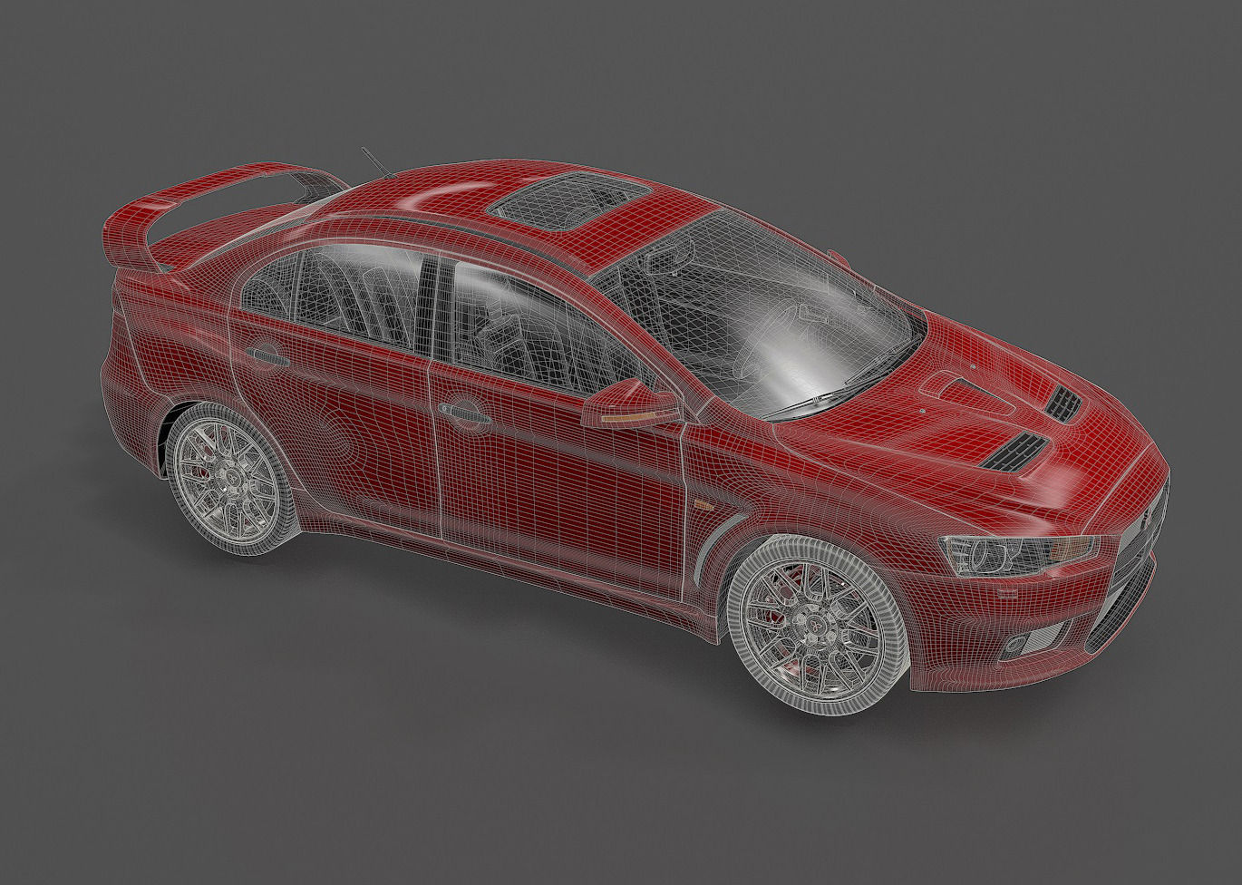 Mitsubishi Evolution X 3D model_8