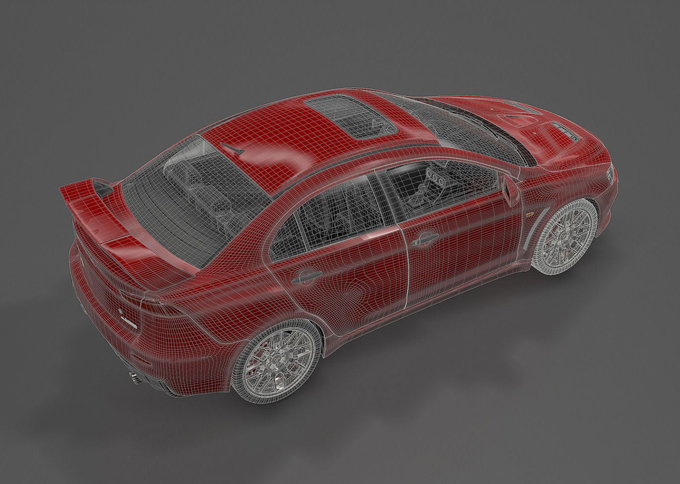 Mitsubishi Evolution X 3D model_10