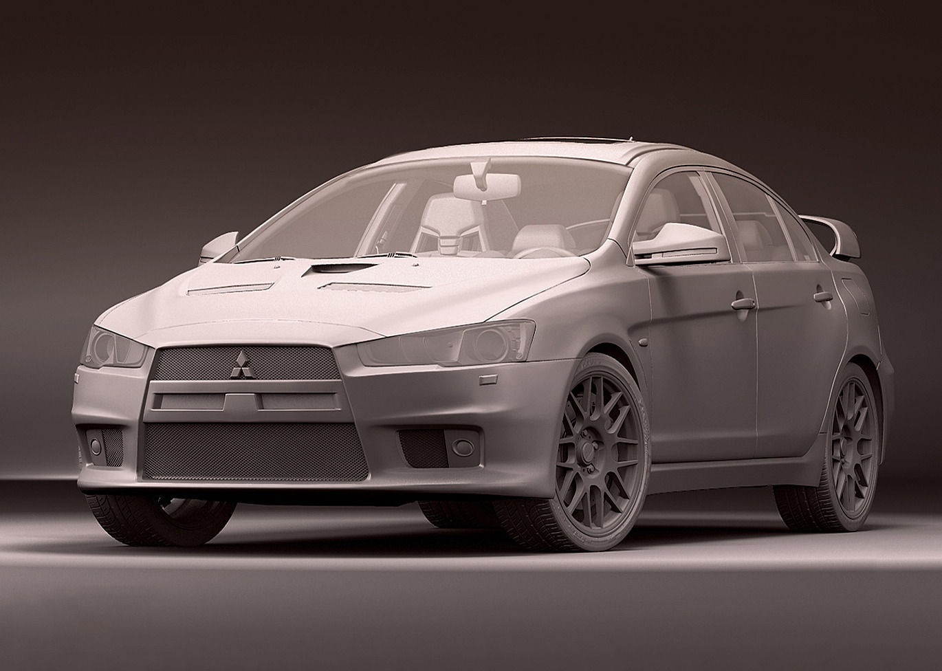 Mitsubishi Evolution X 3D model_2