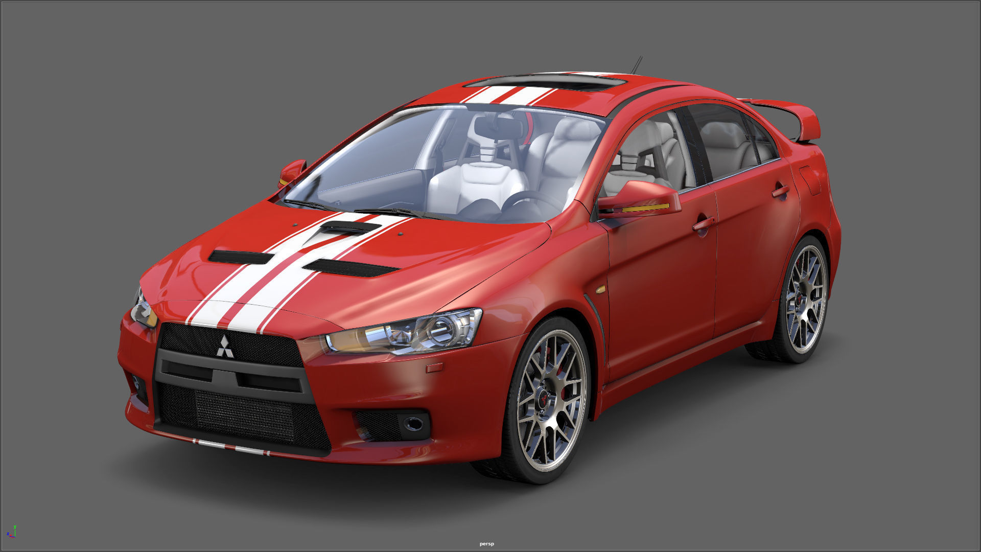 Mitsubishi Evolution X 3D model_3