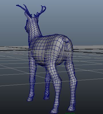A Deer - person Low-poly 3D model_3