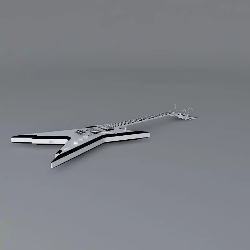 255 Razorback guitar Free 3D model