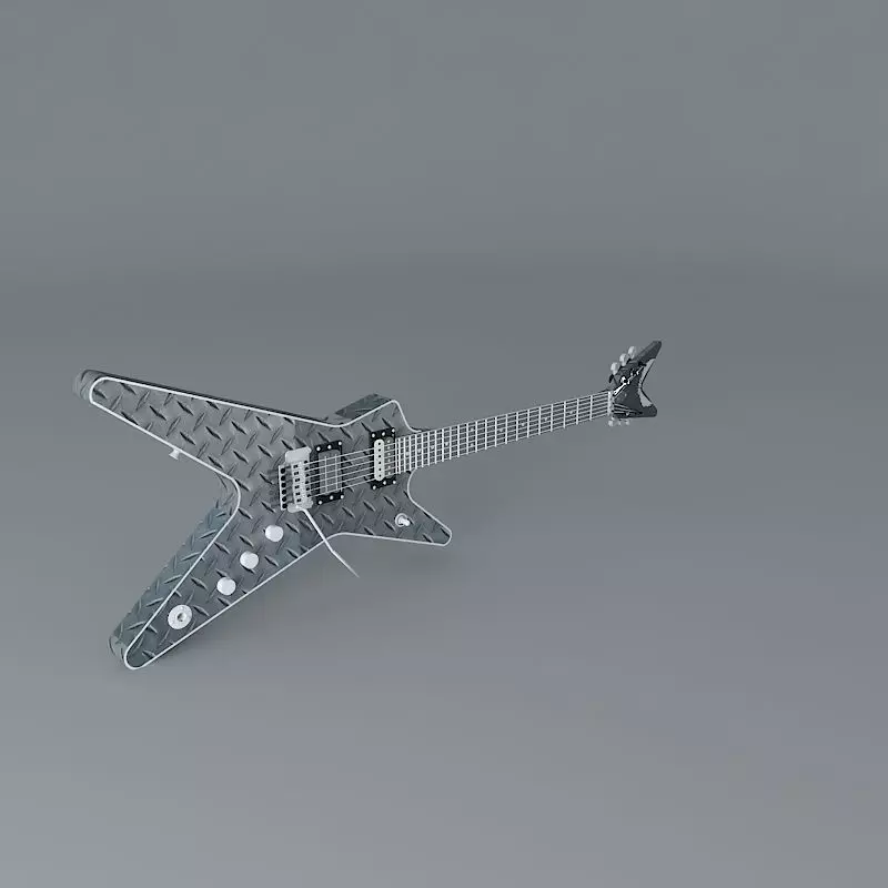 Dimebag Darrell Dean ML Diamond Plate guitar Free 3D model