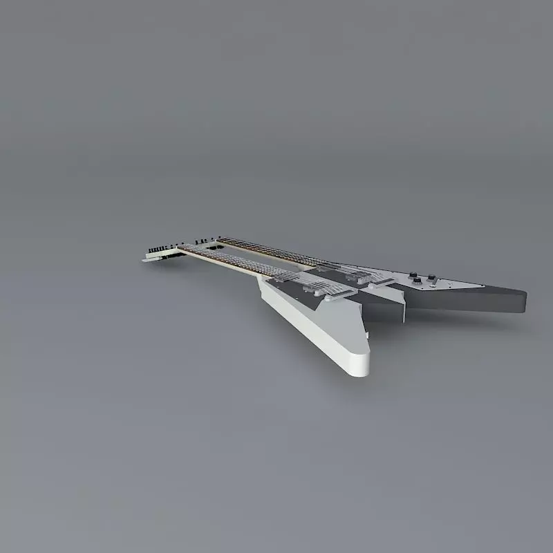Michael Schenker double neck flying w guitar Free 3D model