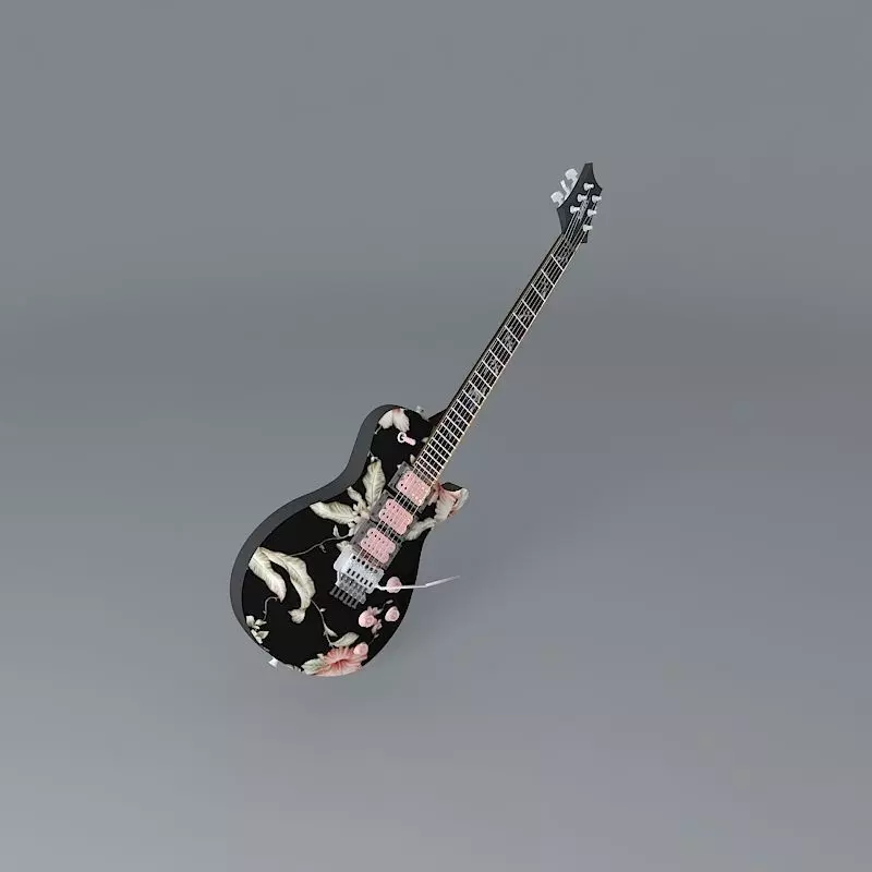 PRS style guitar Free 3D model