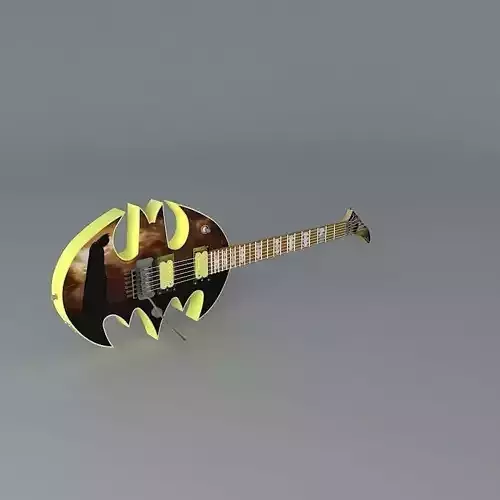 Batman guitar Free 3D model