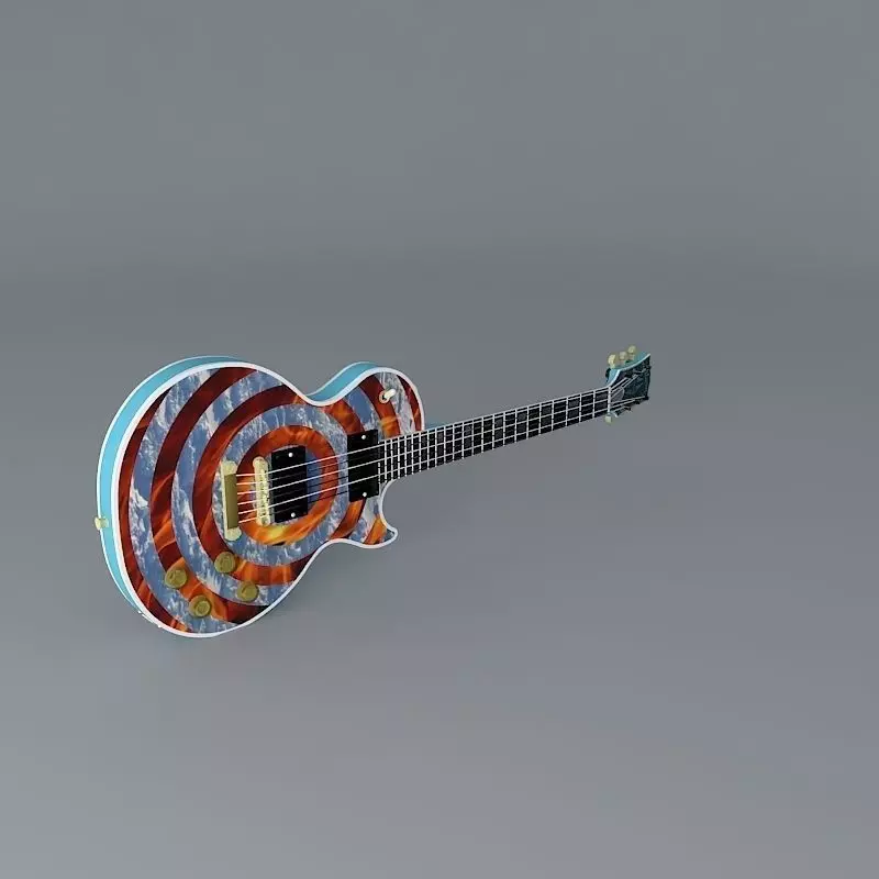 Zakk Wyldes guitar Free 3D model