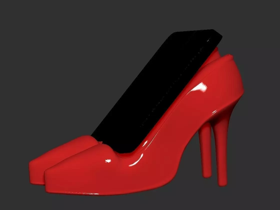 Women Shoes Phone or Tablet Holder 3D print model_0