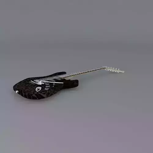A leopard print guitar